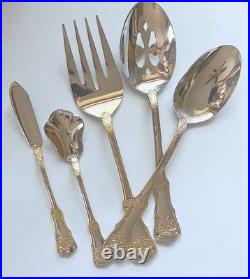 Royal Albert Stainless Old Country Roses Gold Trim 65 PC. Service/12 New No Box