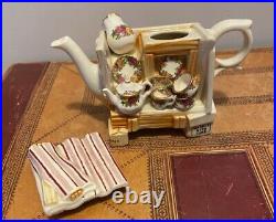 Royal Albert Stall Single Cup Teapot Old Country Roses Collector Vintage