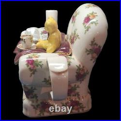 Royal Albert Teapot by Paul Cardew'Old Country Roses' Bear Sitting in Chair