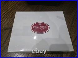 Royal Albert old country roses gold plated & fine porcelain cake forks & slicer