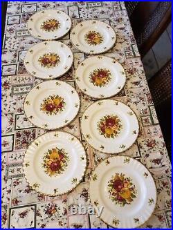 Royal Albert old country roses holiday 8 salad plates used