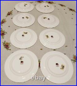 Royal Albert old country roses holiday ribbons 8 salad plates NWT