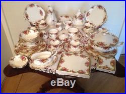 Royal Albert old country roses tea and part dinner set 71 piece
