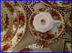 Royal Albert old country roses tea and part dinner set 71 piece