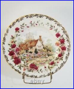 Royal Albert plates 3 Old Country Roses Cottage 1988 England bone china 8