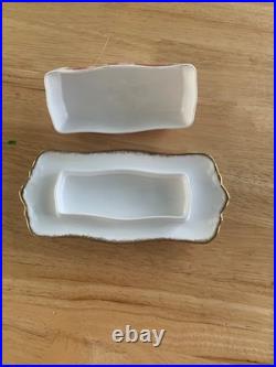 Royal Albert rare old english rose butter dish vintage very nice no chips