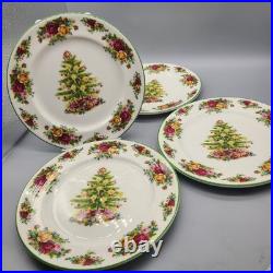Royal Albert set (4) salad plates 9 OLD COUNTRY ROSES HOLIDAY Classic NEW