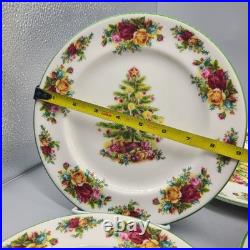 Royal Albert set (4) salad plates 9 OLD COUNTRY ROSES HOLIDAY Classic NEW