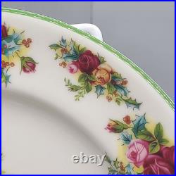 Royal Albert set (4) salad plates 9 OLD COUNTRY ROSES HOLIDAY Classic NEW