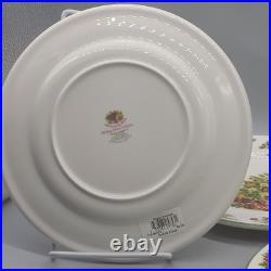 Royal Albert set (4) salad plates 9 OLD COUNTRY ROSES HOLIDAY Classic NEW