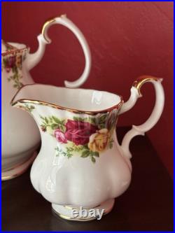 Royal Doulton Old Country Roses 3 Piece Bone China Tea Set Mint in Box