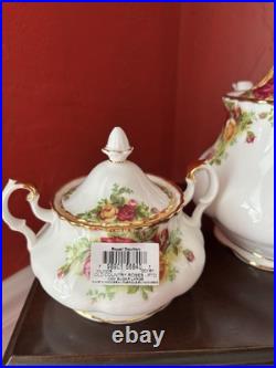 Royal Doulton Old Country Roses 3 Piece Bone China Tea Set Mint in Box