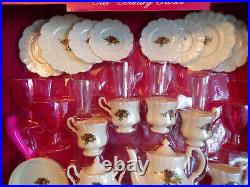 Royal Doulton Old Country Roses Plastic 46-Piece Tea Play Set @1997 NIB