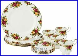 Royal Doulton-Royal Albert Old Country Roses 12-Piece Set Service for 4