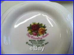 Royal albert old country rose soup cup and saucer set of 4