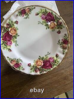 Royal albert old country roses 10 dessert plates Unused Mint Condition