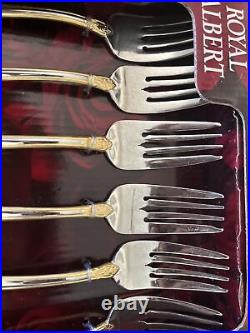 Royal albert old country roses 6 dessert forks