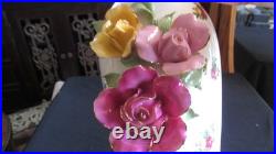 Royal albert old country roses 9-1/2'' 3d flowers vase
