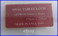 Royal albert old country roses Oval Tablecloth 170cm x 220cm, 8 Napkins. NEW