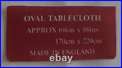 Royal albert old country roses Oval Tablecloth 170cm x 220cm, 8 Napkins. NEW