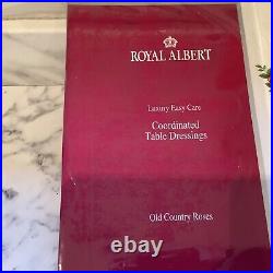Royal albert old country roses Tablecloth 132 Cm X 178 Cm. Unused + Napkins Rare