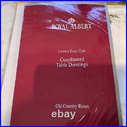 Royal albert old country roses Tablecloth 132 Cm X 178 Cm. Unused + Napkins Rare