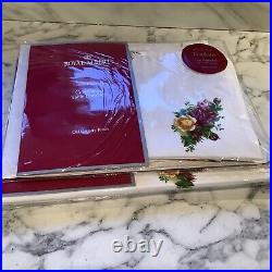 Royal albert old country roses Tablecloth 132 Cm X 178 Cm. Unused + Napkins Rare