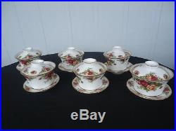 Royal albert old country roses green 6 cups & saucers Asian tea set collection