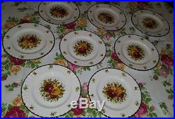 Royal albert old country roses holiday salad plates 8