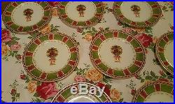 Royal albert old country roses season of colour 8 lunch plates
