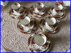 Royal albert old country roses tea set, 1st quality 1962s