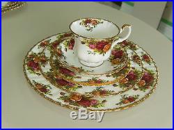 Set Of 6 Royal Albert Old Country Roses 5 Piece Place Settings Mint Plates Cups