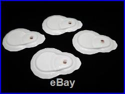 Scarce Set 4 Royal Albert Old Country Roses 1962 Snack Sandwich Individual Tray