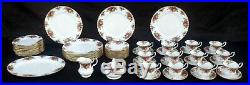Service for 12 Royal Albert Old Country Roses Bone China, Made in England, 63 Pcs