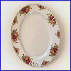 Serving Trays & Cake Stand VTG Royal Albert Old Country Roses England Set of 3