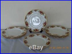 Set Of 10 Royal Albert Old Country Roses 10.25 Inch Dinner Plates Early Mark