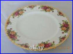 Set Of 10 Royal Albert Old Country Roses 10.25 Inch Dinner Plates Early Mark