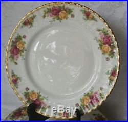Set Of 10 Royal Albert Old Country Roses Dinner Plates 10 1/4 Great Condition