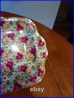 Set Of 2 Royal Albert Old Country Rose Chintz Sandwich Tray 11.75 ×7 1999