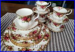 Set Of 4 ROYAL ALBERT Old Country Rose With Freebies! Mint Made in England