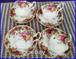 Set Of 4 ROYAL ALBERT Old Country Rose With Freebies! Mint Made in England