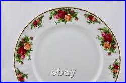 Set Of 4 Royal Albert China Old Country Roses 10 Dinner Plates, England New