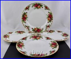 Set Of 4 Royal Albert China Old Country Roses Salad Plates, England New