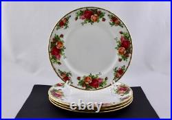 Set Of 4 Royal Albert China Old Country Roses Salad Plates, England New