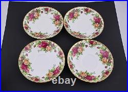 Set Of 4 Royal Albert China Old Country Roses Tea Cup & Saucer Mint