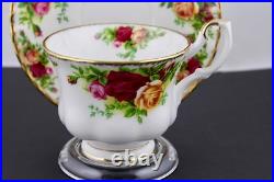 Set Of 4 Royal Albert China Old Country Roses Tea Cup & Saucer Mint