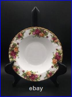 Set Of 4 Royal Albert Old Country Roses 1962 Rimmed Soup Bowls Ch6823