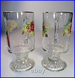 Set Of 4 Royal Albert Old Country Roses Irish Mugs Vintage