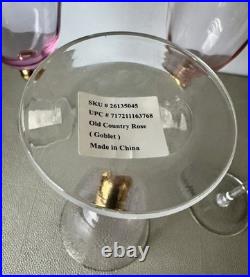 Set Of 5 Royal Albert Old Country Roses Wine Goblets