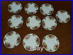 Set of 10 Royal Albert Old Country Roses 6 1/4 Dessert Bread Plates